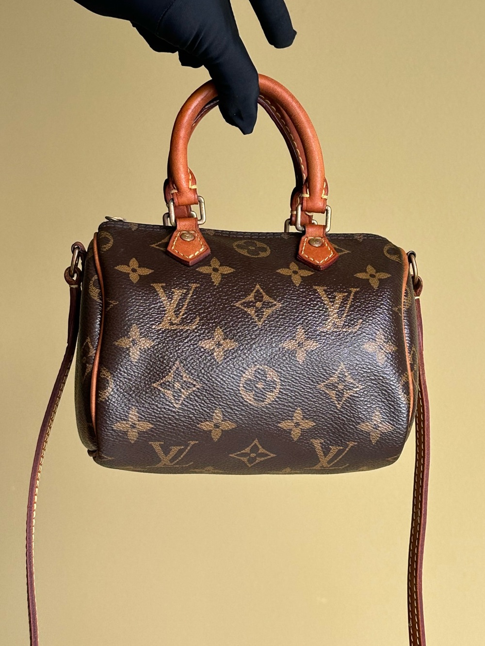Louis Vuitton Nano Speedy Monogram Cross body Bag